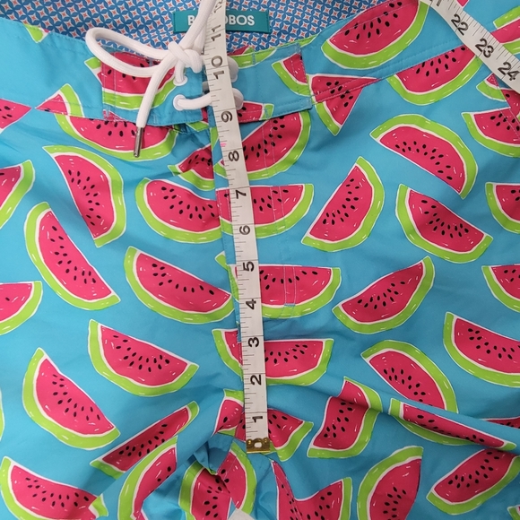BONOBOS Logo Board Shorts Swimsuit TrunksDrawstring mens 33 Watermelon Pattern - Picture 6 of 13